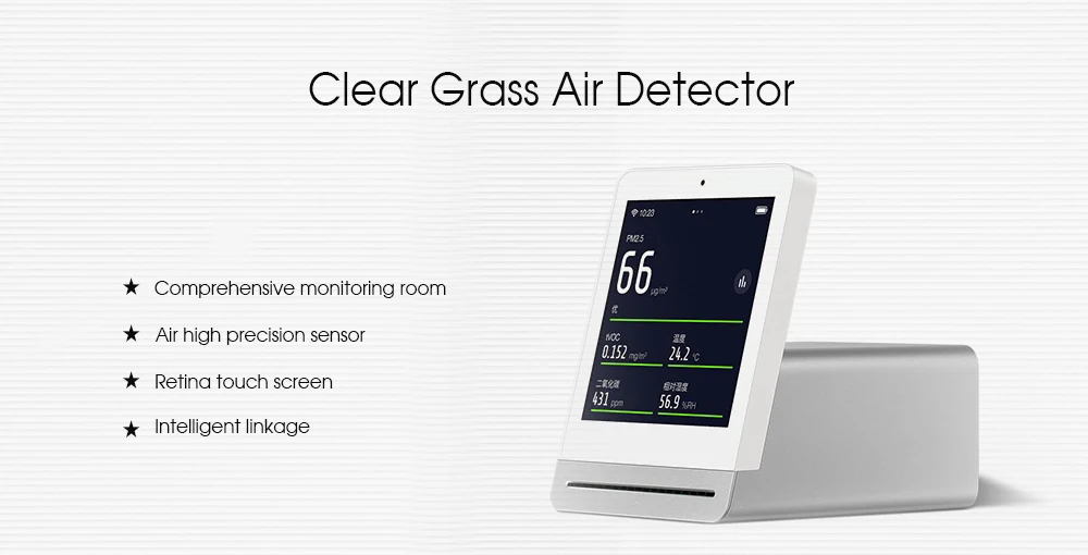 Xiaomi Mijia ClearGrass Air ips экран мобильный сенсорный монитор retina сенсорное управление Крытый открытый прозрачный газон детектор воздуха