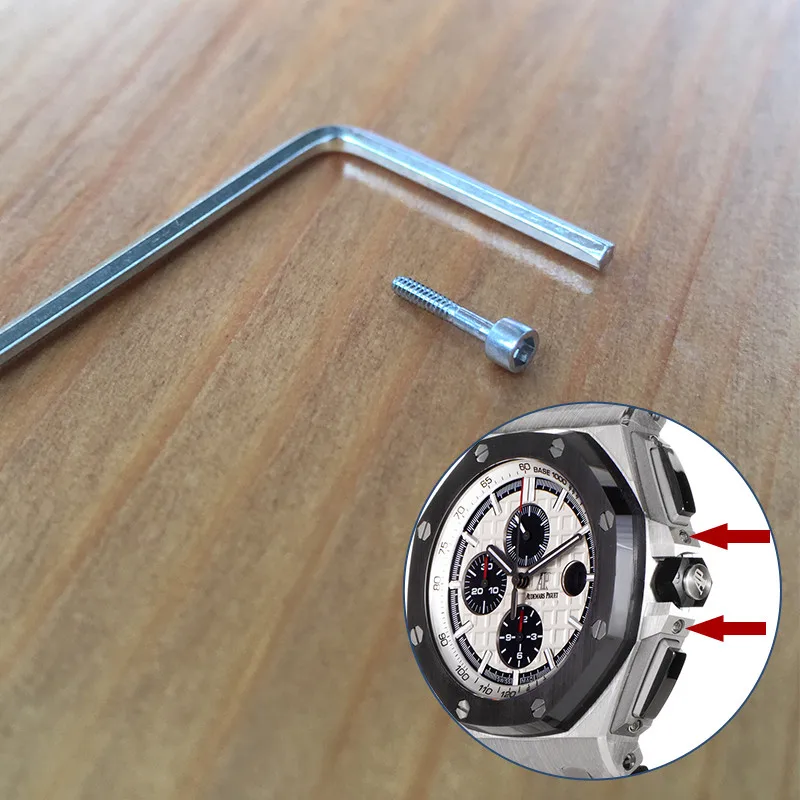 Стальной внутренний шестигранный винт для AP Audemars Piguet Королевский дуб морской 44 мм панда хронограф часы