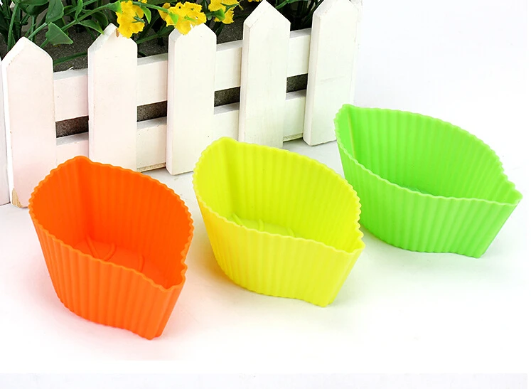 3 шт./компл. формочки для маффинов в форме листьев пищевого класса антипригарные