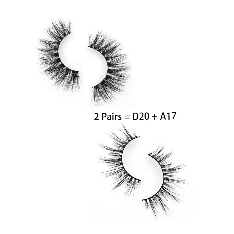 

2 Pairs Mink Lashes Cruelty Free 3D Mink Eyelashes Fake Eyelashes Wimpers Long Lasting Fake Eye Lashes Makeup Cilios Posticos