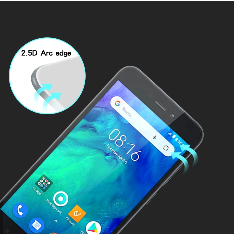 Protector de pantalla de vidrio templado para Xiaomi Redmi GO, pel&iacute;cula de tel&eacute;fono para Xiaomi Redmi GO, 2 uds.-2