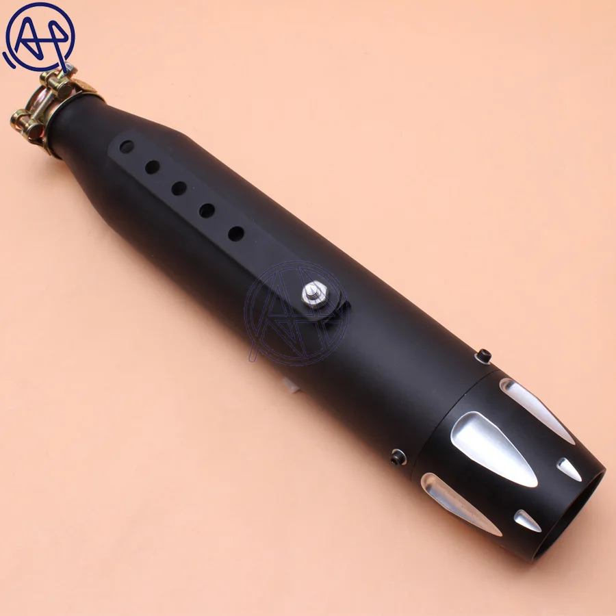 1 шт. мотоциклетная матовая черная железная выхлопная труба со скользящая Скоба