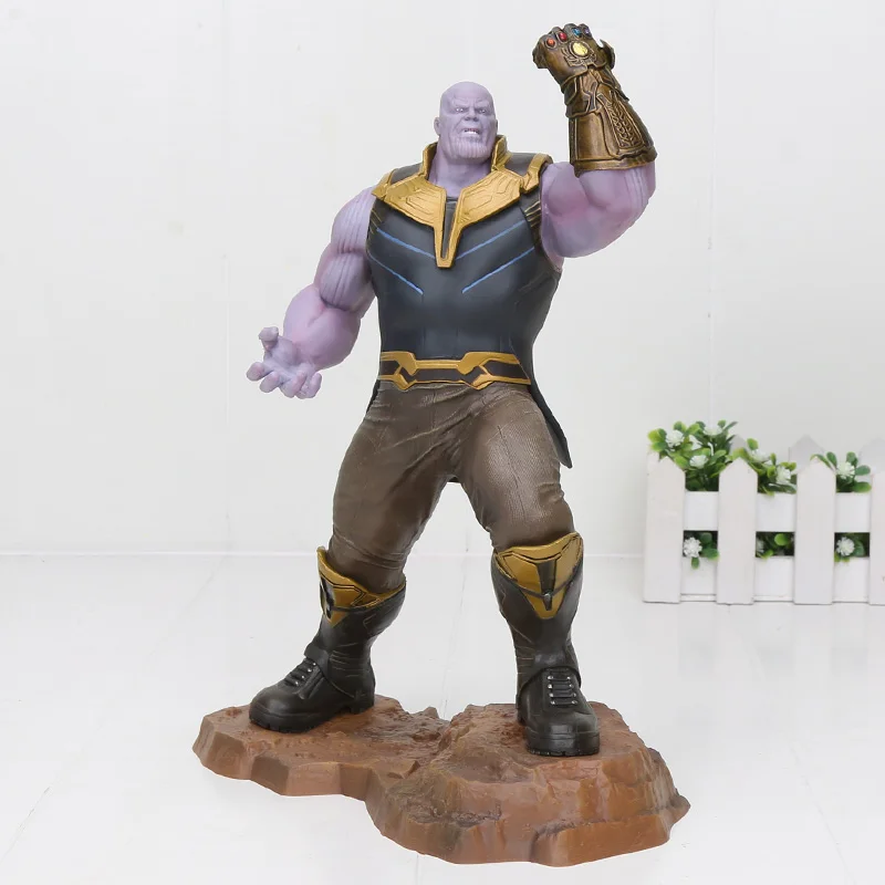 Thanos no box Мстители эндшпиль фигурка танос Железный человек паук Коралл Дэнверс Локи Черная пантера доктор странная статуя ко Железный студии игрушки - Цвет: Thanos no box