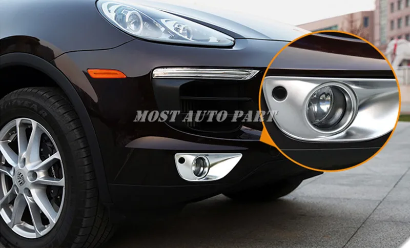 Матовая Серебристая накладка на переднюю противотумансветильник из АБС