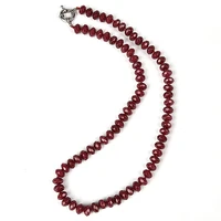 5 18 2 mm brown oval candy red jasper necklace can be given to friends and family