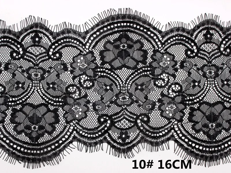 Кружевная лента для вышивания ресниц белый и черный цвета аксессуары рукоделия 3