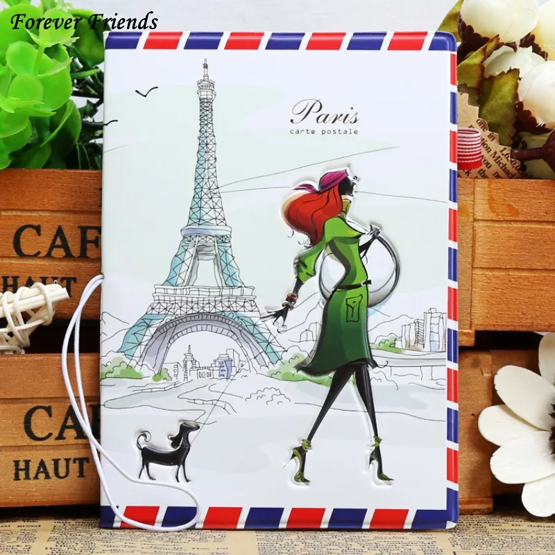 ForeverFriendsFashion PU Lear Держатель для паспорта карта мира чехол Марка держатель папка
