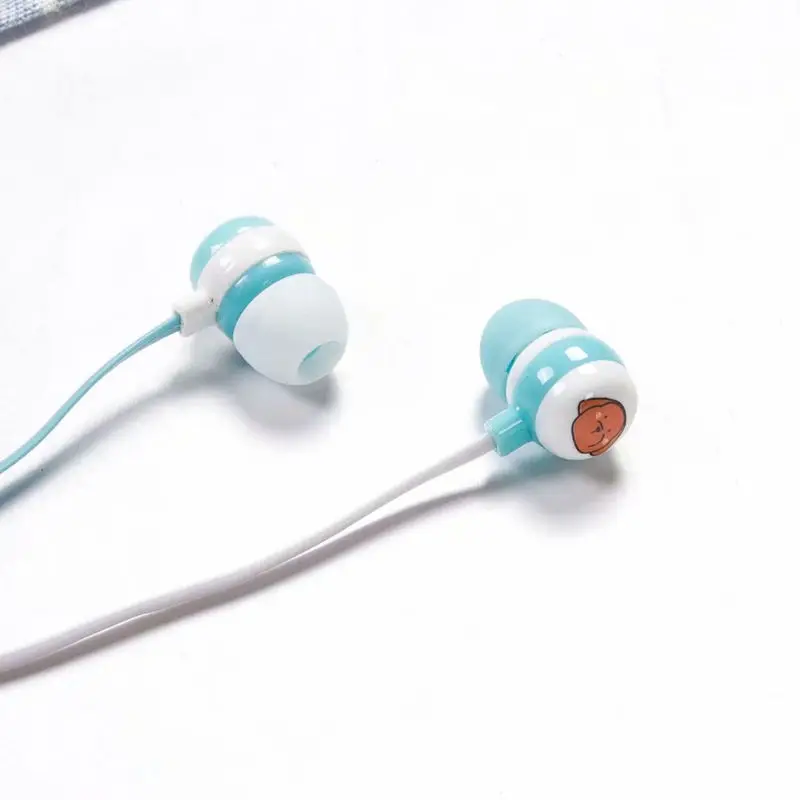 CHICLITS Cute Cartoon Single Dog Series Earphones 3.5MM With Mic Music Earplugs Storage Box For Phone MP3 Kids Student Gift | Электроника