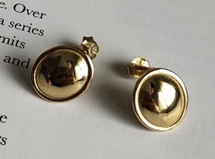 LouLeur 925 пробы серебряные серьги-гвоздики простые геометрические Очаровательные золотые серьги для женщин модные серебряные 925 ювелирные изделия подарок - Цвет камня: Gold earrings