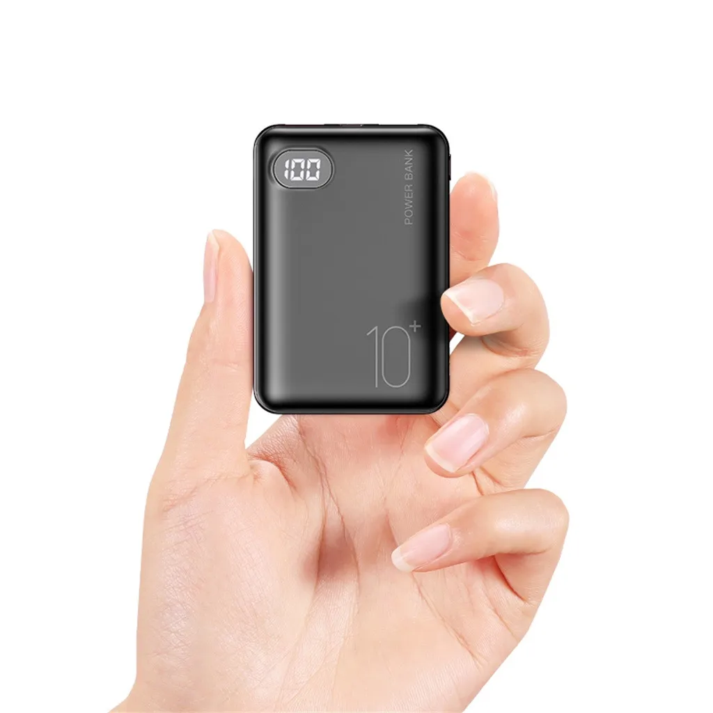 Мини 10000 mAh банк питания двойное Портативное зарядное usb-устройство для huawei Xiaomi телефон внешний аккумулятор светодиодный портативное зарядное устройство с дисплеем#20