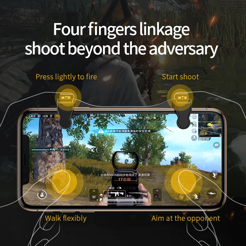 Baseus геймпад джойстик телефон кулер стрелок триггер Кнопка огня для iPhone Xs Max Xiaomi Andriod мобильный телефон игровой контроллер