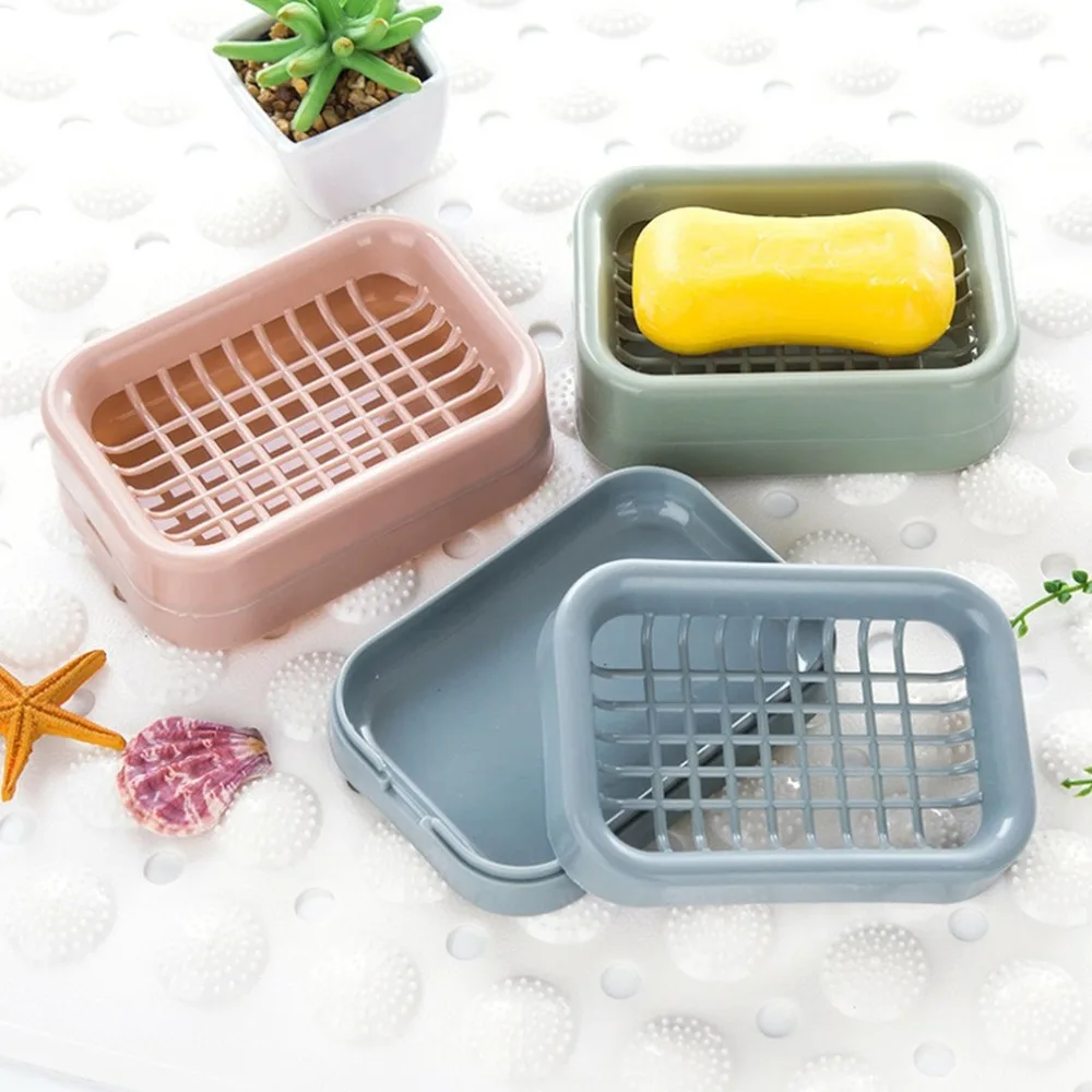 

Bathroom Double Layers Drain Soap Holder Box Bathroom Handmade Soap Rack Container Box Nordic Soap Organizer Storage Case
