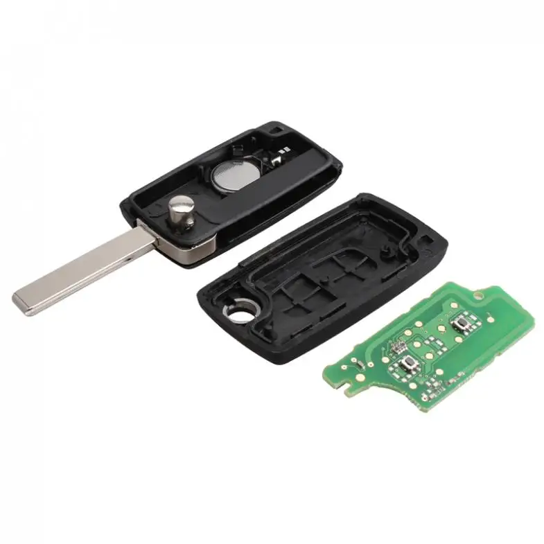 

Black 433Hz 2 Buttons Replacement Remote Control Car Key Fob Transmitter Clicker Alarm for Peugeot