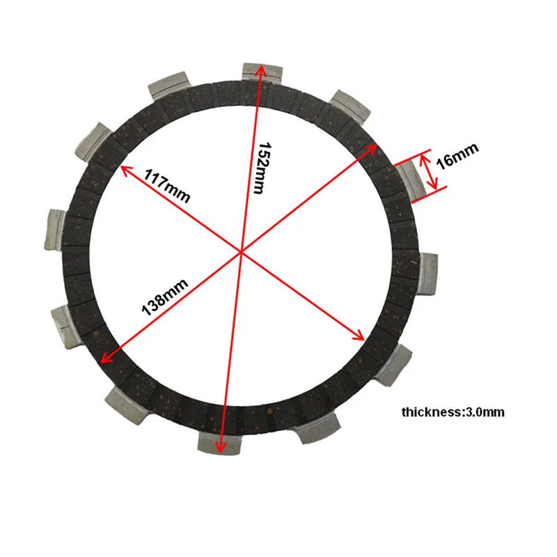 Комплект фрикционных дисков сцепления двигателя мотоцикла для SUZUKI QM250GY QM 250GY QM250 GY
