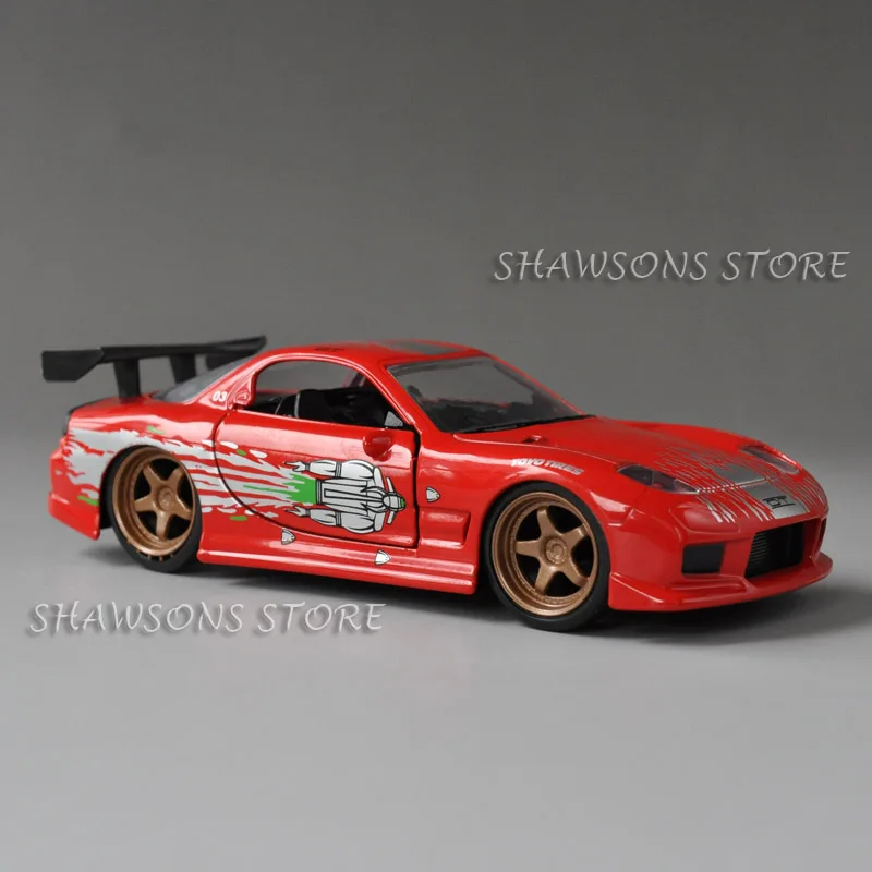 Jada литой гоночный автомобиль модель игрушки 1:32 1993 Mazda RX-7 миниатюрная коллекция