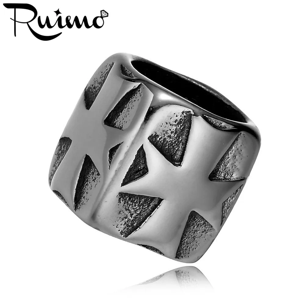 Бусины RUIMO из нержавеющей стали 316L в стиле панк с большим отверстием для