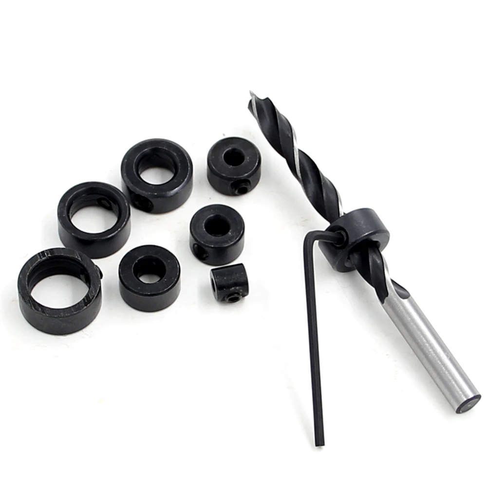 8 шт. дрель битвальная глубина ошейники для собак набор колец 3-16 мм сверла работы