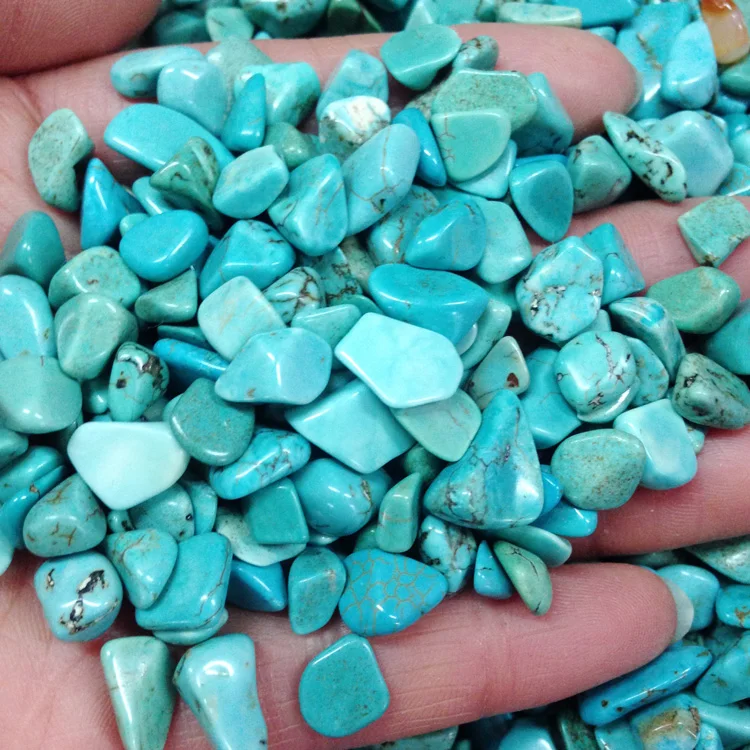 Turquoise gravel turquoise green crushed crystal fish tank flower pot magnet aquarium decoration tumbled stones | Дом и сад