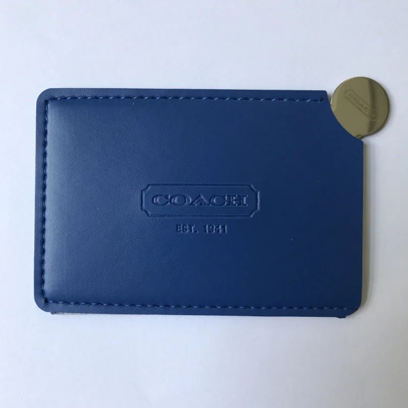 dark blue Брендовое стильное мини косметическое зеркало для макияжа, изысканное портативное зеркало для макияжа, элегантный модный подарок для женщин - Цвет: dark blue
