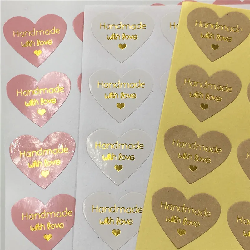 Наклейки самоклеящиеся в форме сердца 1200 шт. | Украшения и аксессуары