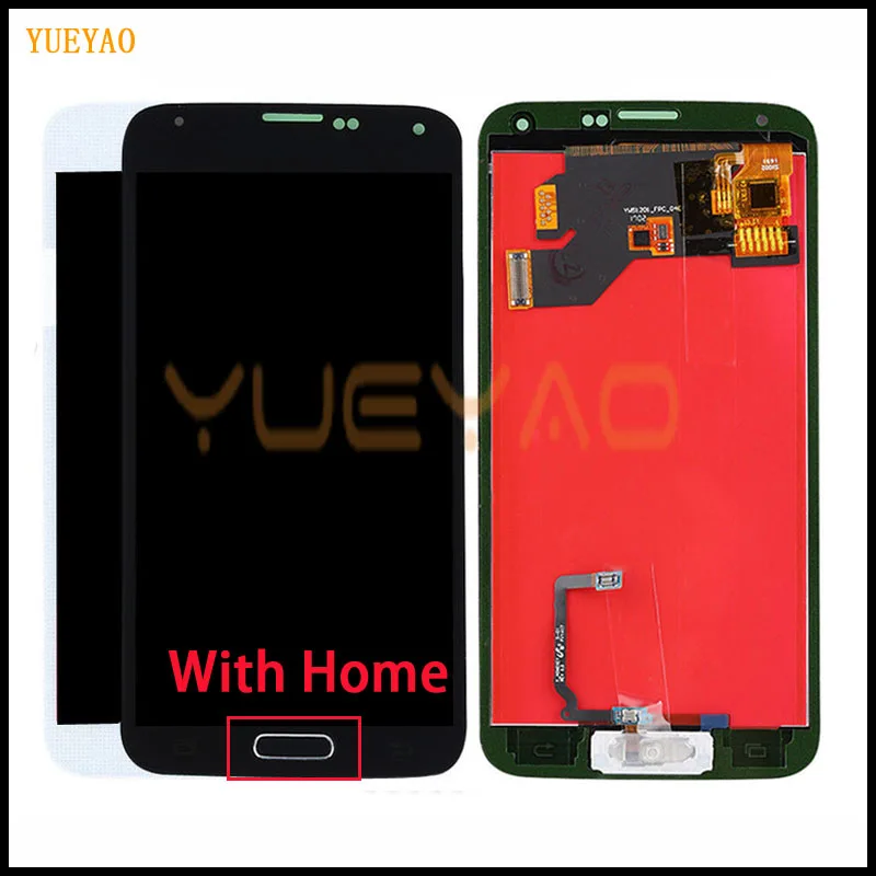 G900F ЖК-дисплей для Samsung Galaxy S5 I9600 SM-G900 G900M сенсорный экран G900A G900T G900P G900 с кнопкой