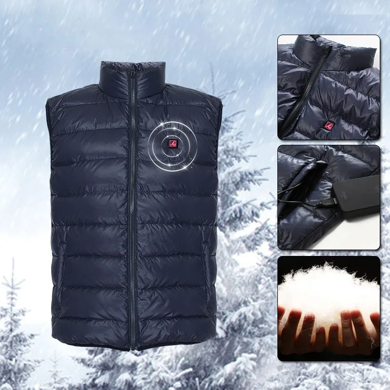 Жилет для пешего туризма с полимерным подогревом аккумулятором UBS теплый