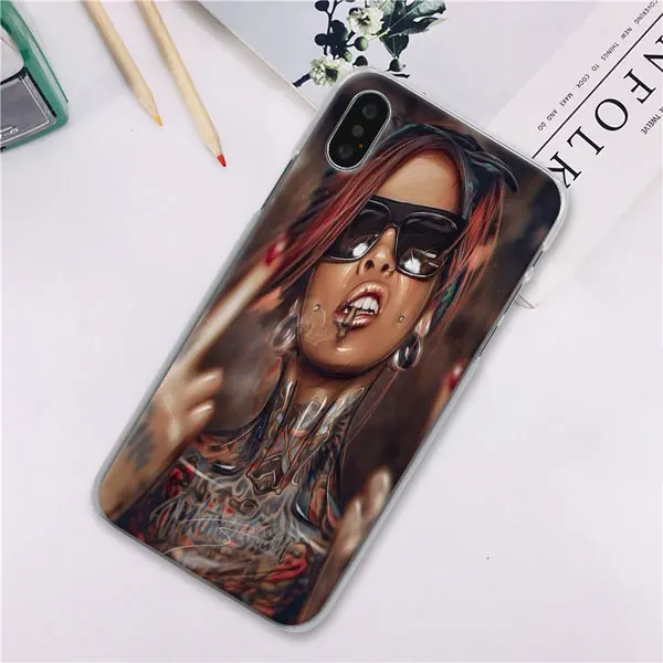 09 Сексуальный рукав тату девушка чехол для телефона s для Apple iPhone 7 8 Plus 6 6s Plus X XS XR XS MAX 5 5S чехол для телефона - Цвет: 09