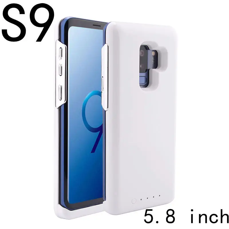 S9 White 5000mAh S9 чехол для зарядного устройства для samsung S9 Plus, тонкий внешний аккумулятор, чехол для зарядки, ультра тонкий чехол для резервного зарядного устройства - Цвет: S9 White