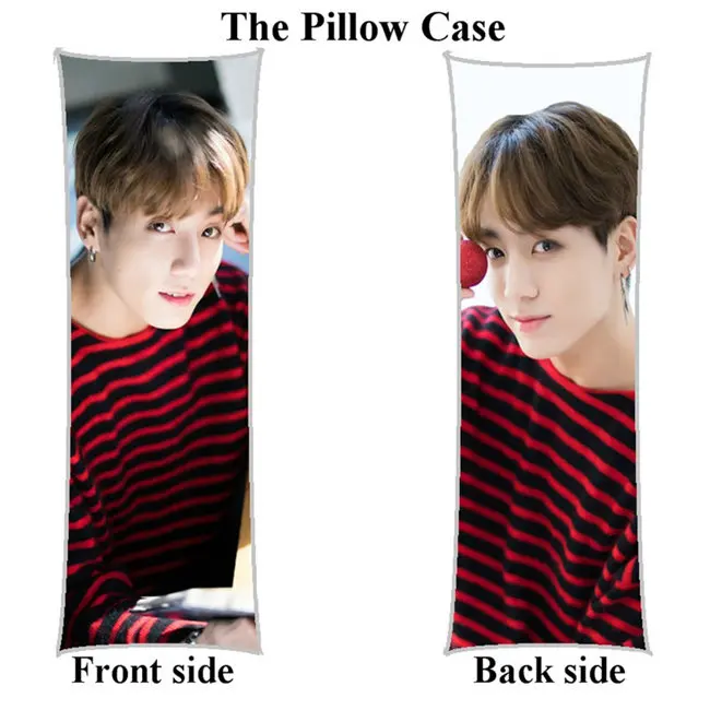 pillowcase Bangtan чехол для подушки для мальчиков Jin JungKook домашний длинный Чехол для подушки на заказ на день рождения - Цвет: pillowcase