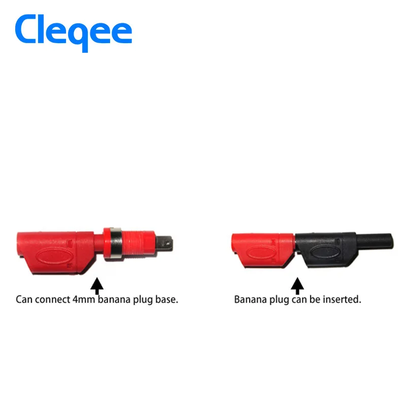 Cleqee P1018A 1 м 4 мм банановый штекер к крокодиловому зажиму тестовый зонд проводной