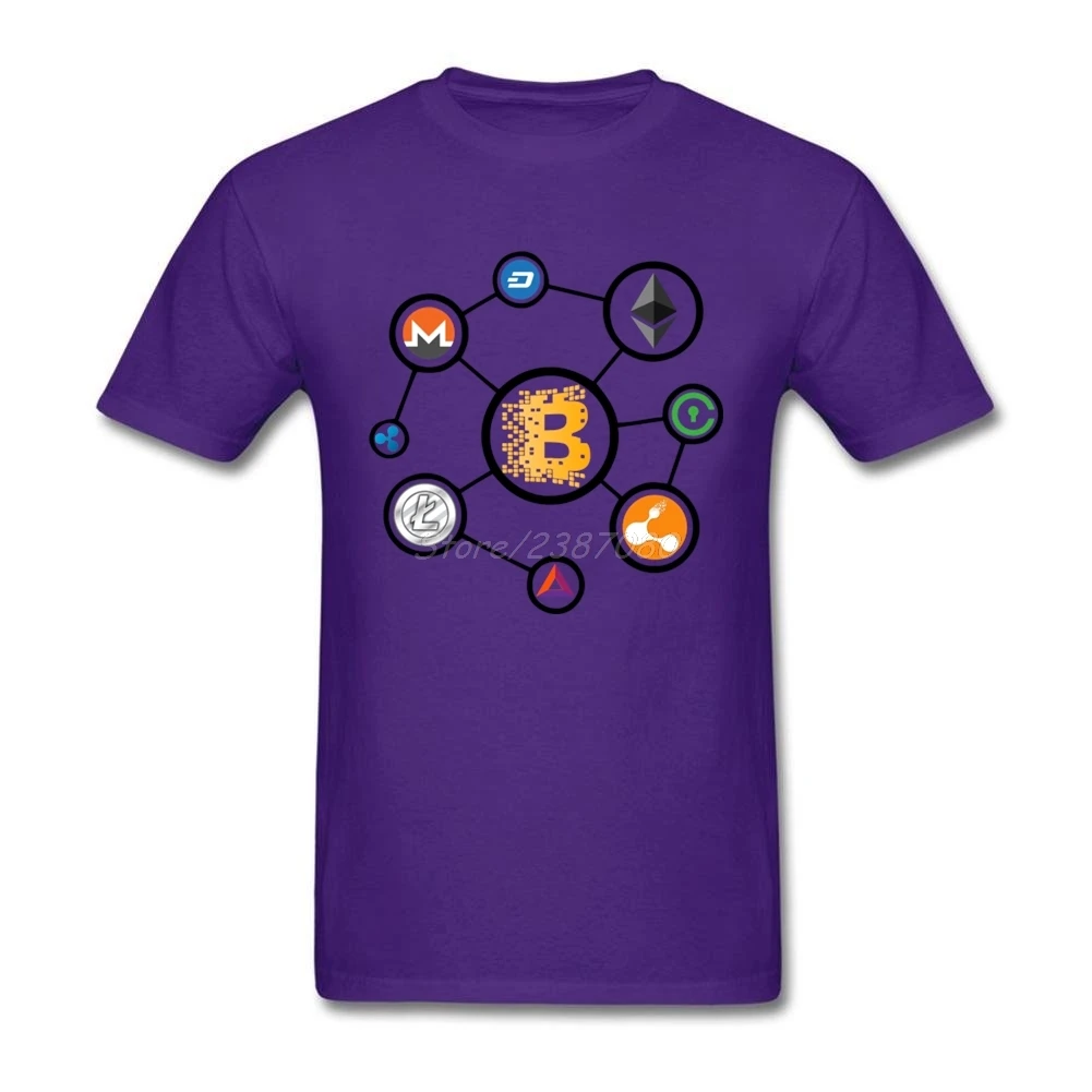 Bitcoin Litecoin тире эфириума Monero пульсация футболка XXXL заказ короткий рукав футболки в