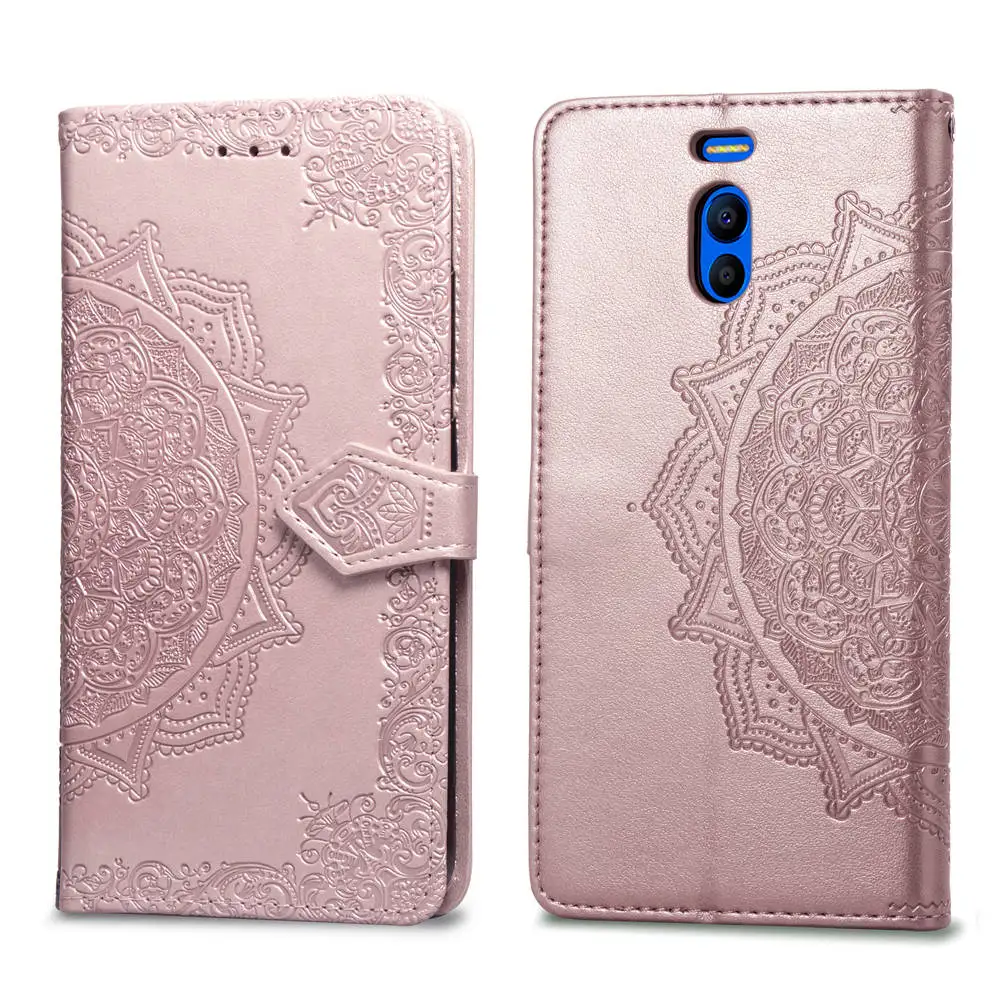 Силиконовый чехол-книжка с цветами для Meizu M6 Note Datura+ кожаный чехол-книжка для Meizu M 6 Note, кошелек со слотом для карт, чехол с подставкой и цепочкой, чехол s