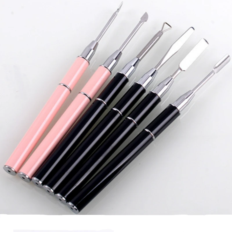 

Wholesale Dual Ended Gel Extension Builder Nail Art Brush Acrylic UV Gel Polish Flower Painting Pen Spatula Stick Manicure Tool