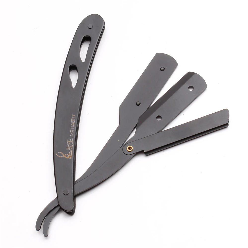 Мужской стальной складной бритвенный нож Mr Rabbit с прямыми краями 14 х2 см