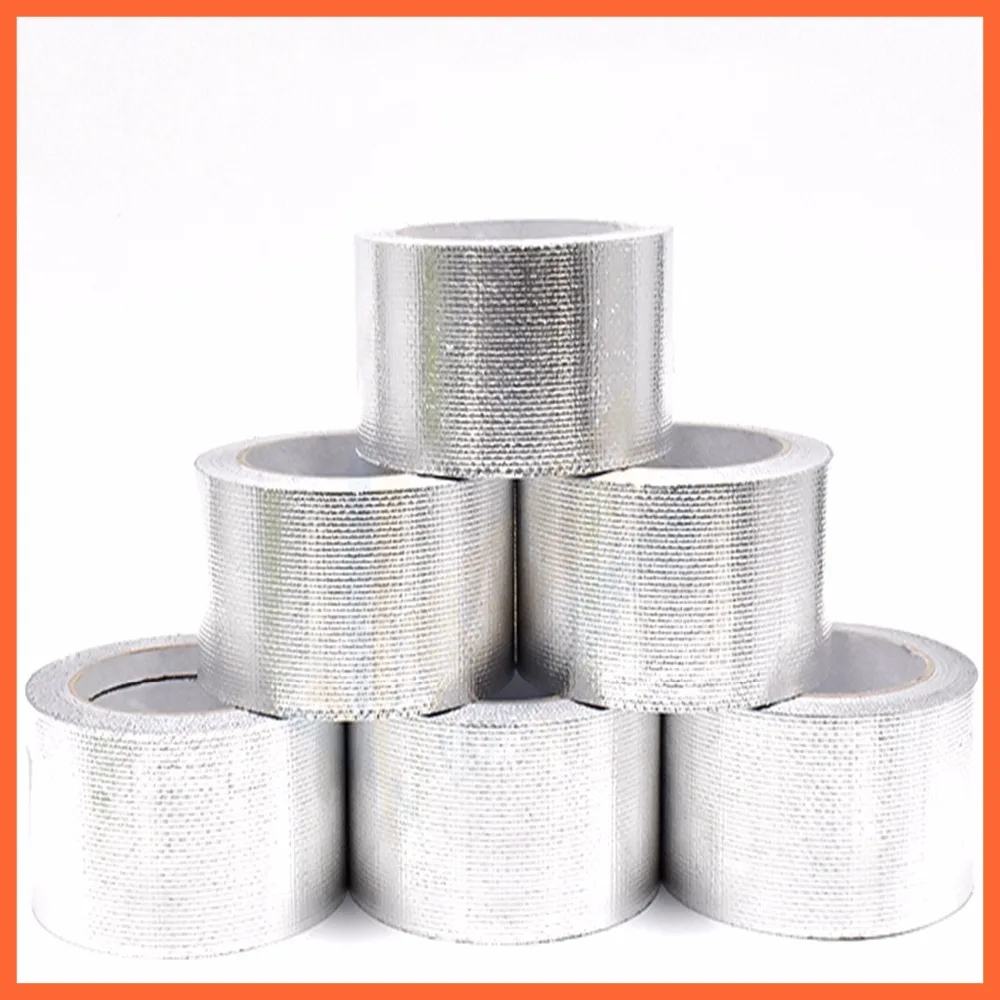 

25mmx25m Aluminium Foil Adhesive Sealing Tape Thermal Resist Duct Repairs High Temperature Resistant Foil Adhesive Tape Repair