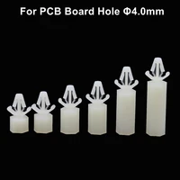 50pcs pcb board spacer for hole diameter 4 0mm hex reverse locking circuit board support fixed nylon standoff spacer pillar