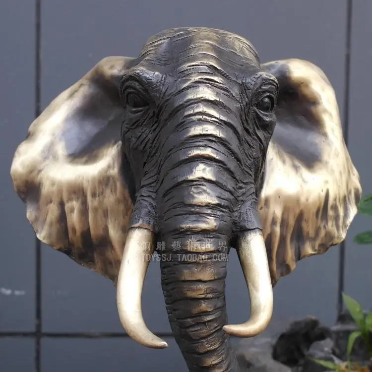 Медная скульптура УДАЧИ благоприятная искусство слон животные украшения для