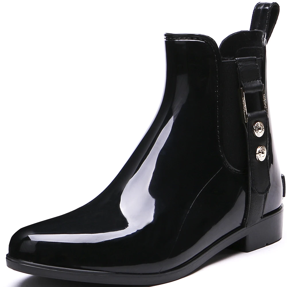 

TONGPU Women's Ankle High ECO-PVC Waterproof Outdoor Glossy Surface Rain Boots