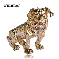 funmor vintage sharpei dog brooch corsage badge pins jewelry clothing accessories metal badge broches hat pendant spille joyas
