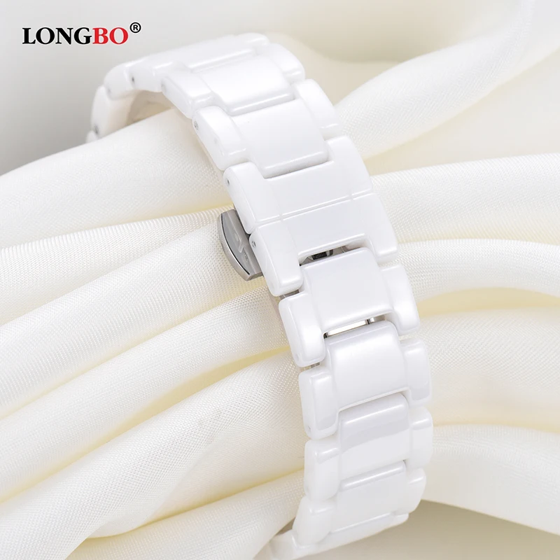 LONGBO Luxury Fashion Casual Quartz Watches Lady relojes mujer Imitation Ceramic Women Wristwatches Girl Dress Clock 80170 | Наручные