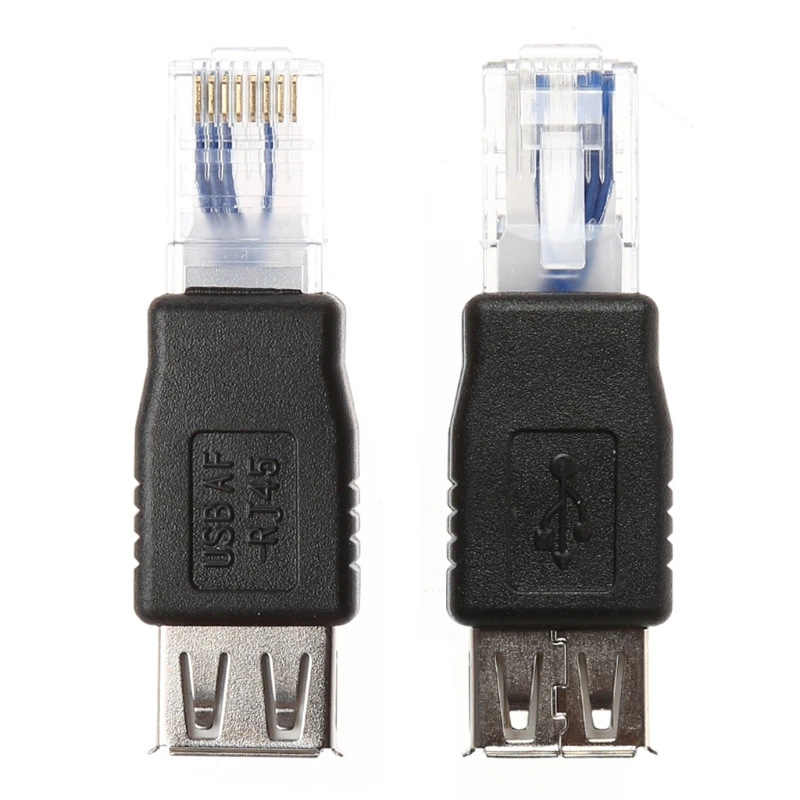 TCAM 2 шт. USB тип A Разъем для Ethernet Интернет RJ45 разъем адаптер конвертер| |