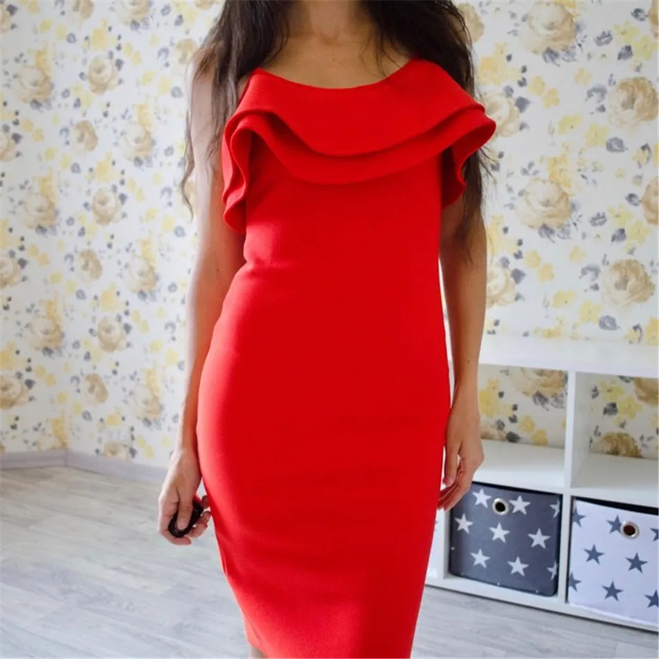 CIEMIILI летнее Новое Женское платье 2018 модное красное сексуальное до середины