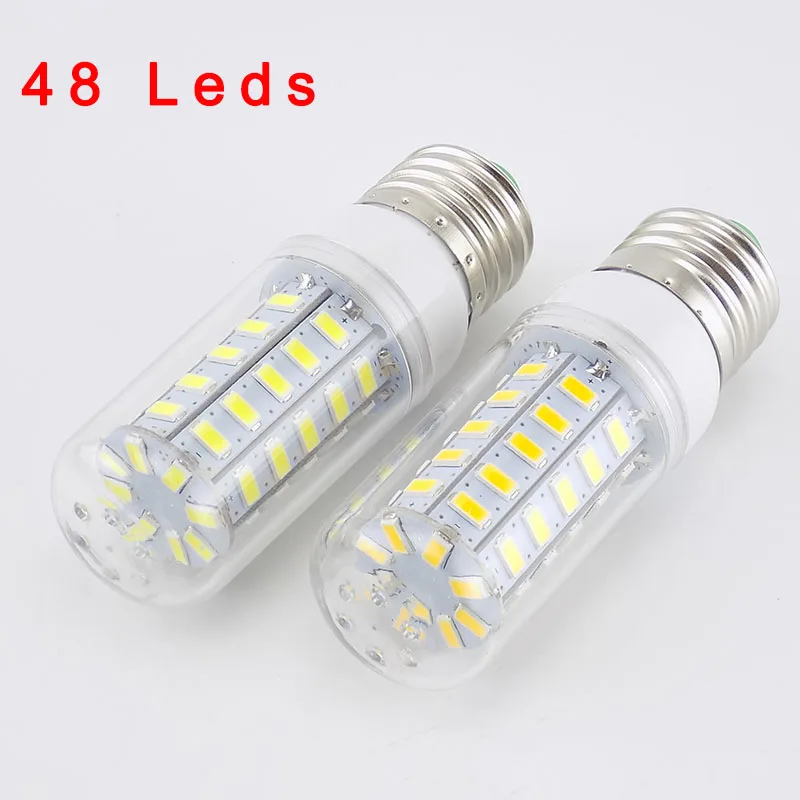

48 Светодиодный ных ламп, лампы 220 В, SMD5730, SMD, лампа, теплый белый свет, E27, светодиодные лампы