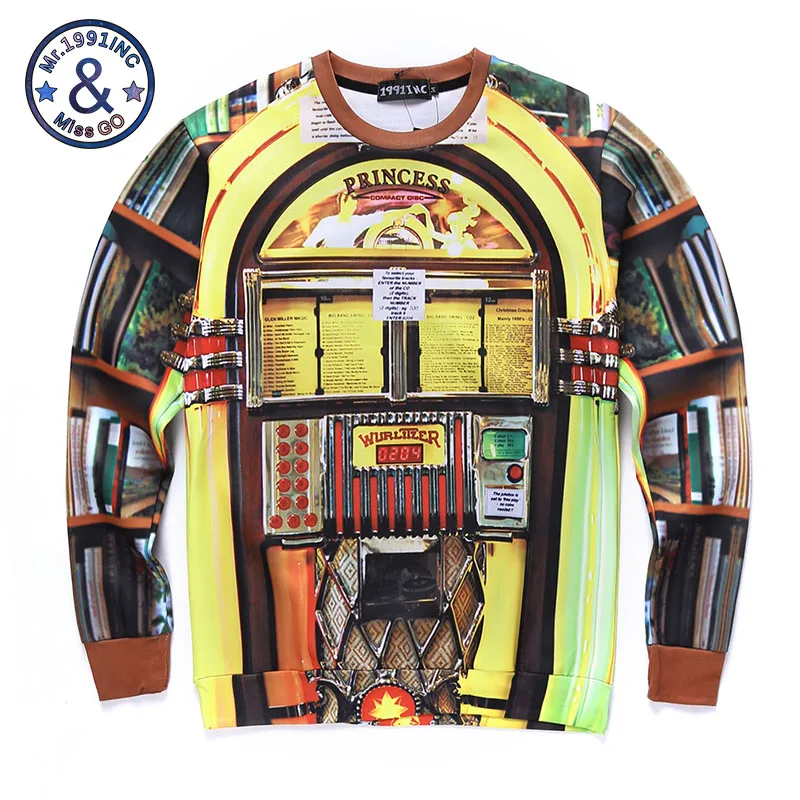 Mr.1991INC Толстовка 3D Творческий принцесса дом Crewneck Мужчины Бодибилдинг