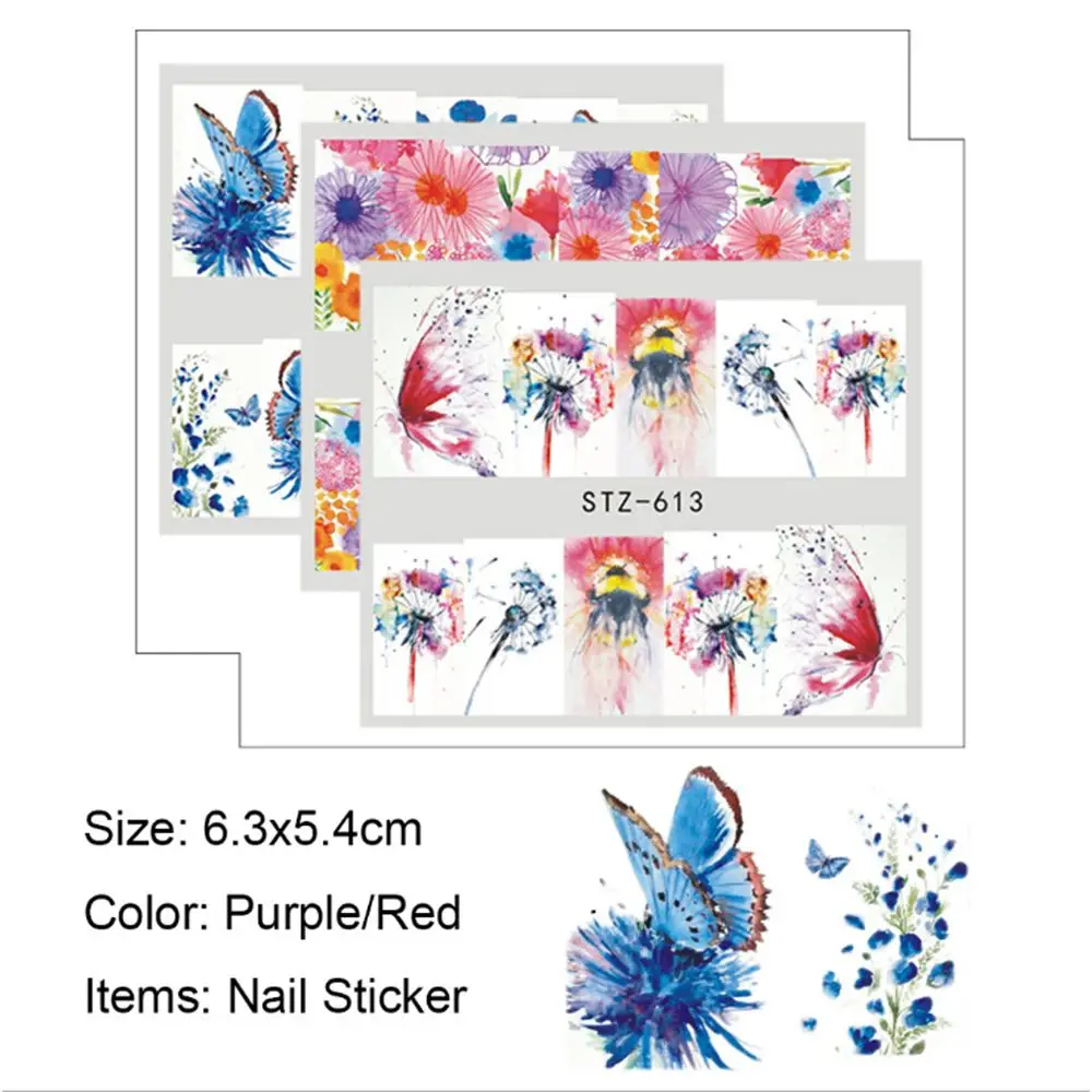 3D искусственная картина маслом наклейка для ногтей с водяным знаком стойкая