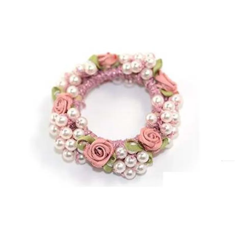 Женские аксессуары для волос эластичные резинки с цветами жемчужинами и