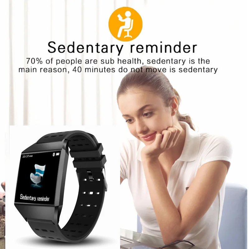 Wearpai W1C умные часы водонепроницаемые пульсометр кровяное давление фитнес-трекер монитор сна фитнес-часы для IOS Android