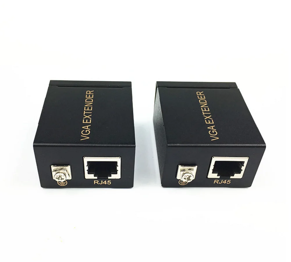 Новый VGA Сетевой удлинитель сигнала отправителя 60 м RJ45 CAT5e/6 передатчик приемник