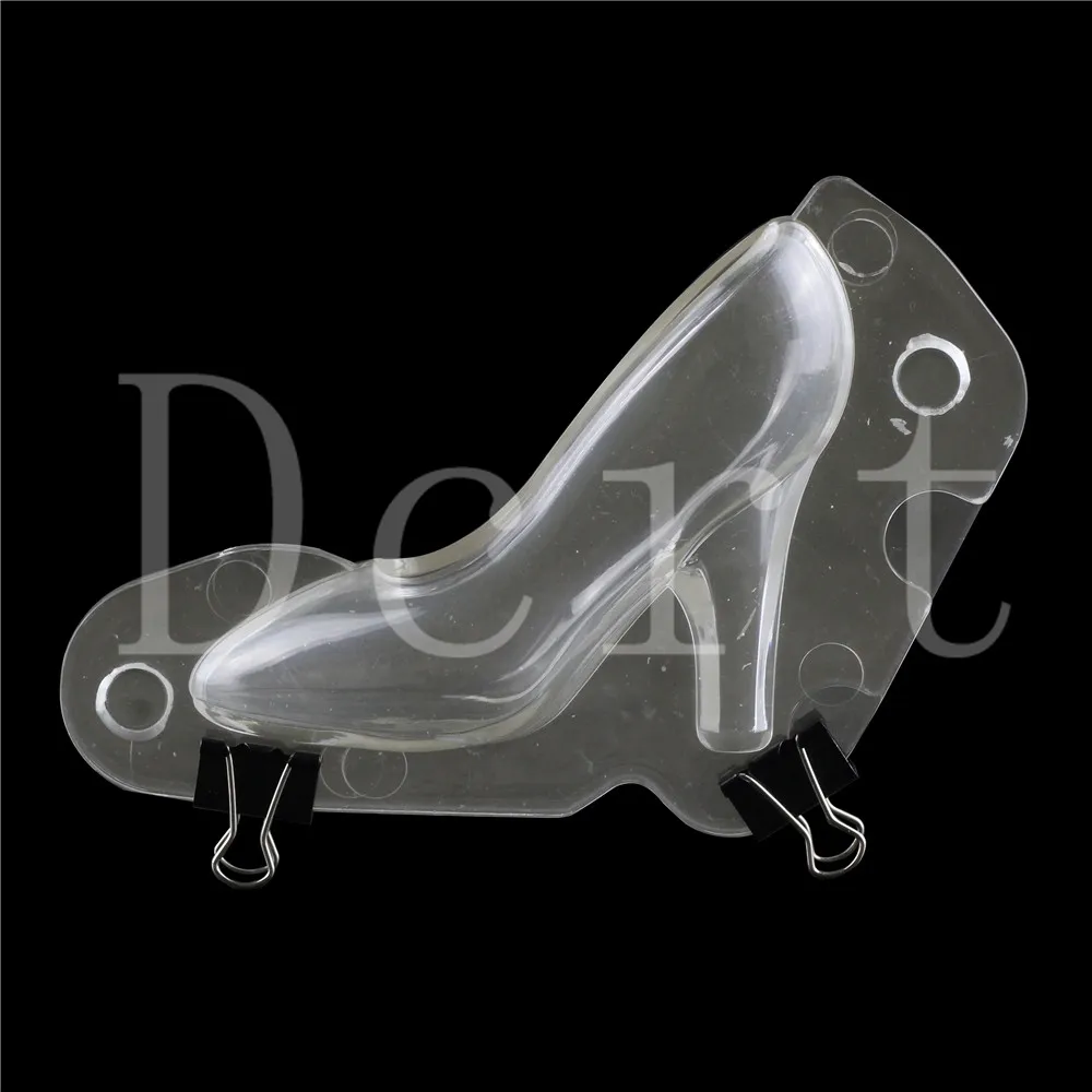 Мини размер 3d форма для шоколада на высоком каблуке с клипсами DIY формы помадки