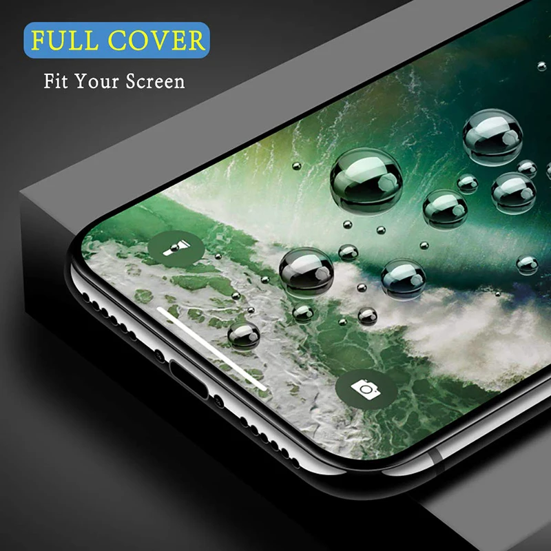 9D полное покрытие стекло для iphone 7 защитная пленка для экрана для iphone 8 X XR XS Max закаленное стекло на iphone 6 6S 7 8 Plus XR стекло